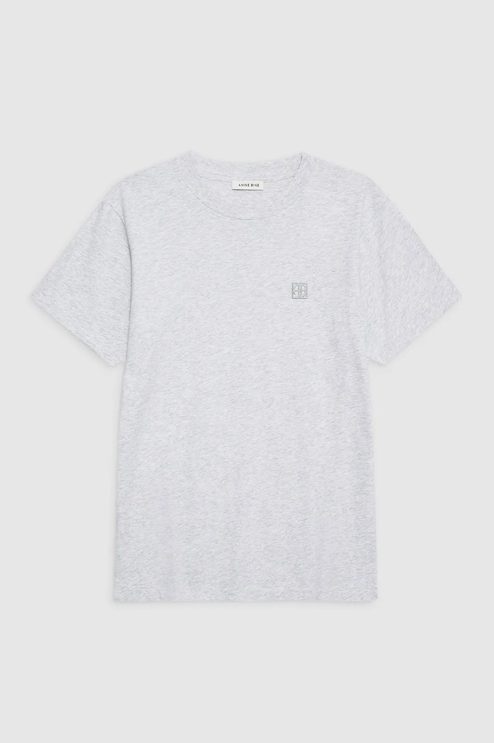 2025 Fashion Trends Lili Tee Framed Monogram - Heather Grey -ANINE BING