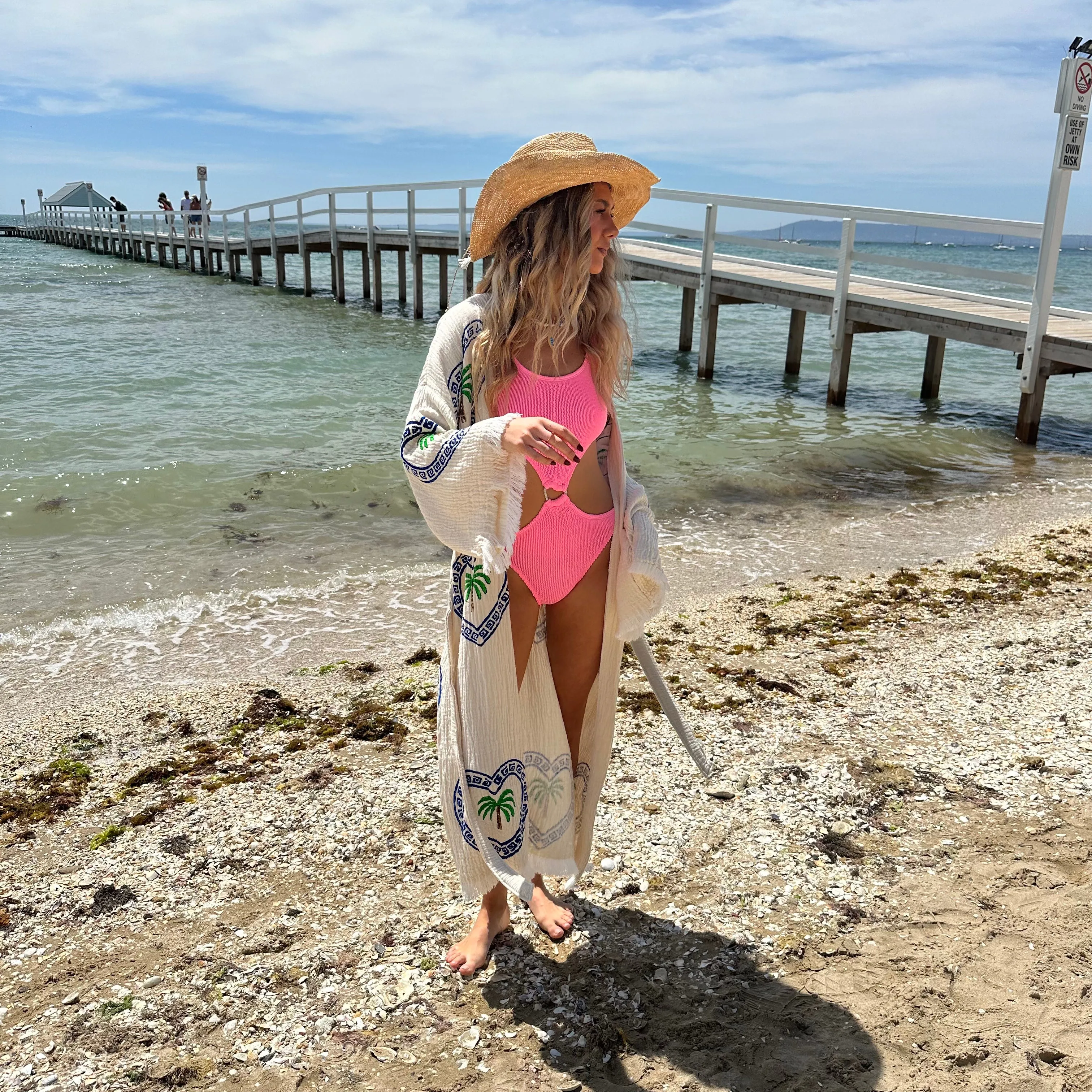 2025 FASHION TRENDS FOR WOMEN LONG ROBE  PALM - NATURAL  - CIE CIE