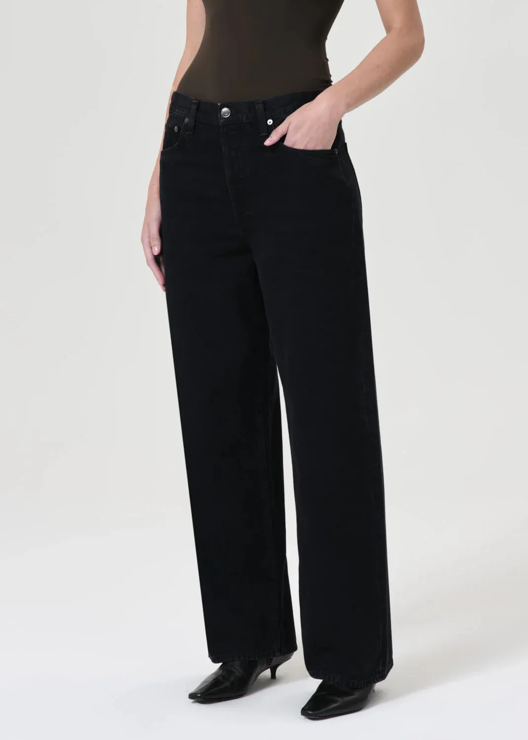 2025 FASHION TRENDS FOR WOMEN LOW SLUNG BAGGY - CRUSHED - AGOLDE