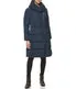 Luxury Feel Asymmetrical Pillow Collar Down Coat Navy  Limited Availability!