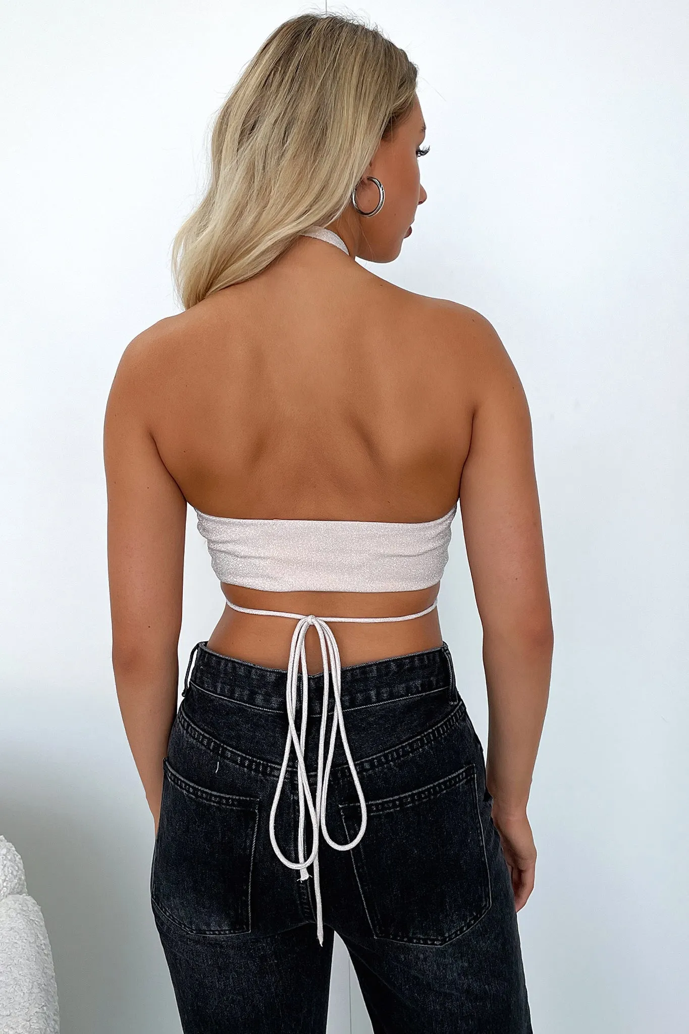 Mervet Crop - Nude Shimmer