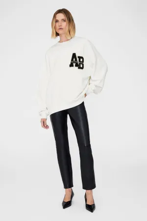 2025 Fashion Trends Miles Oversized Sweatshirt Letterman - Off White -ANINE BING