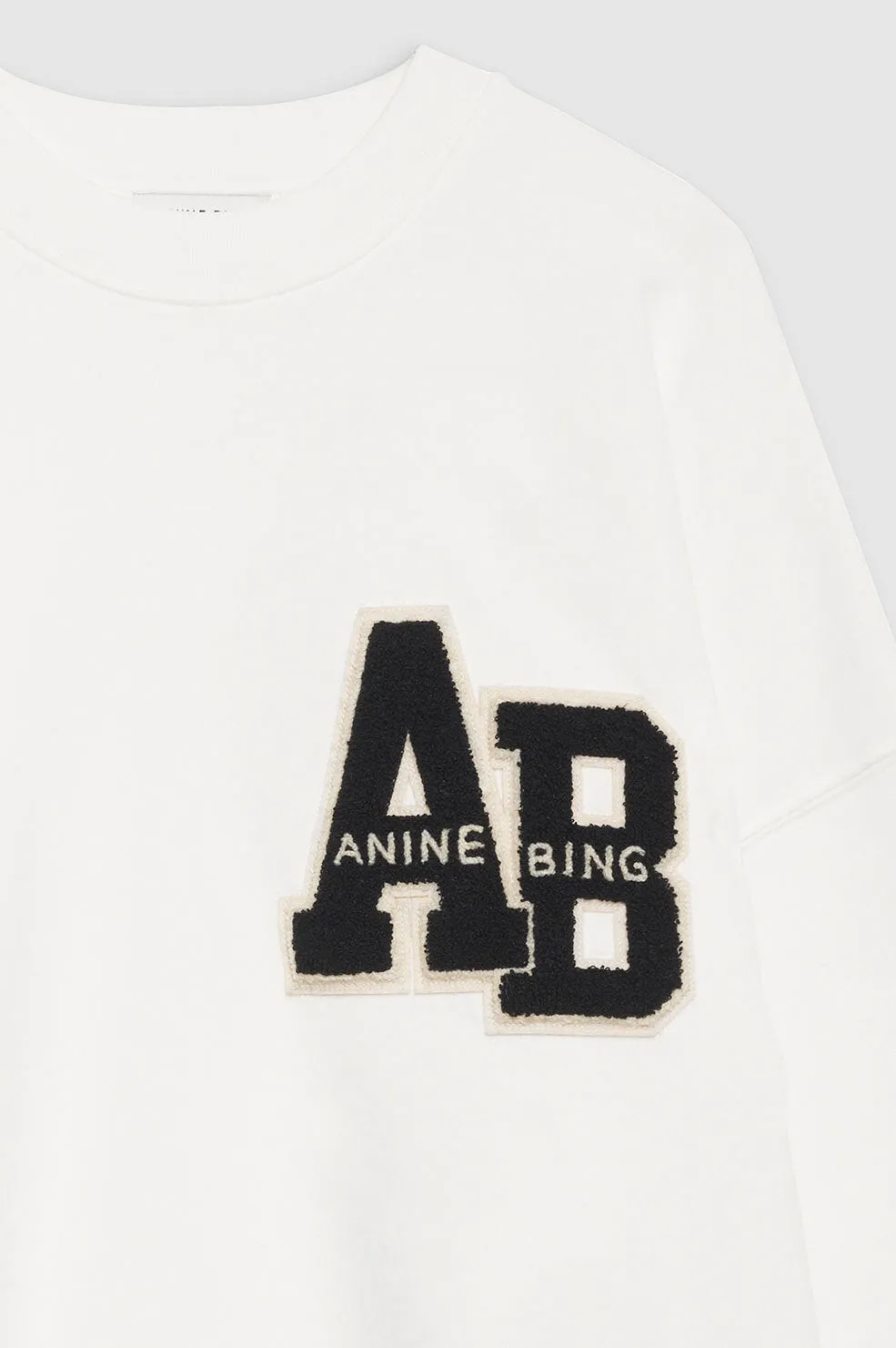 Miles Oversized Sweatshirt Letterman - Off White -ANINE BING