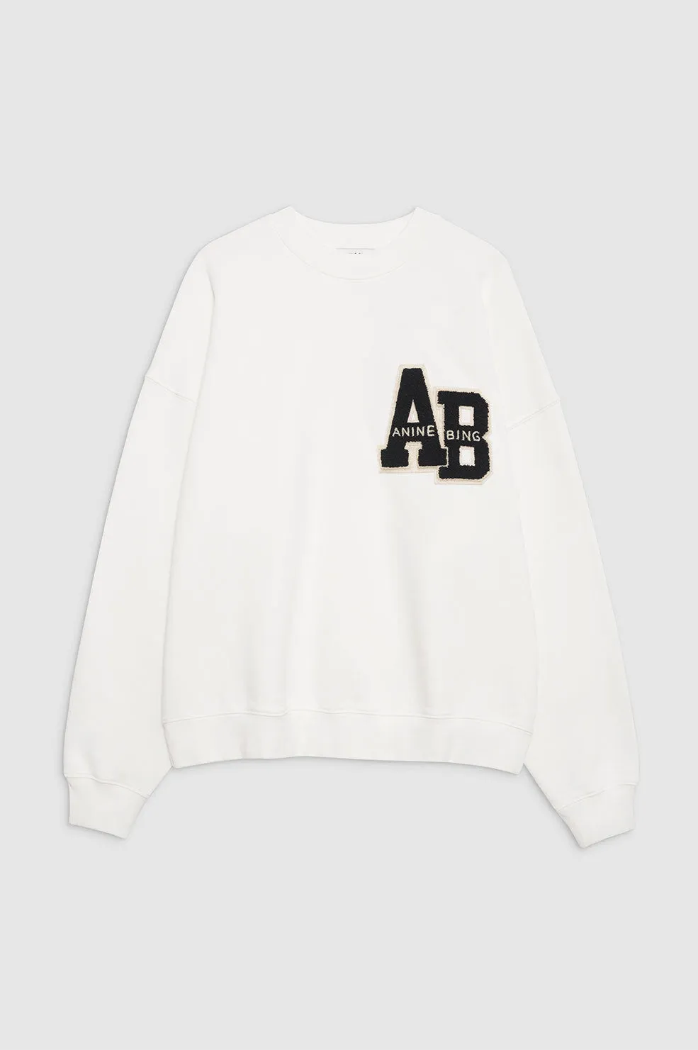 2025 Fashion Trends Miles Oversized Sweatshirt Letterman - Off White -ANINE BING