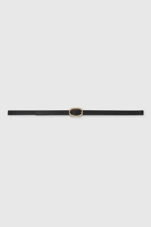 Mini Signature Link Belt - Black With Gold -ANINE BING