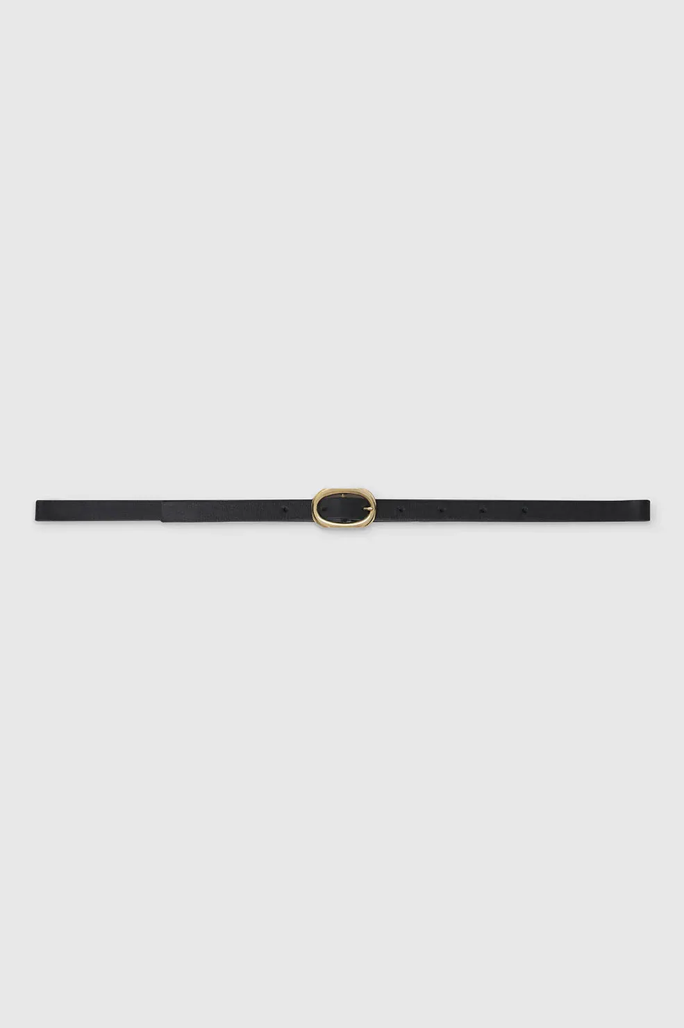 Mini Signature Link Belt - Black With Gold -ANINE BING