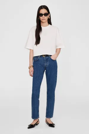 2025 Fashion Trends Myers Cropped Tee Framed Monogram - Ivory -ANINE BING