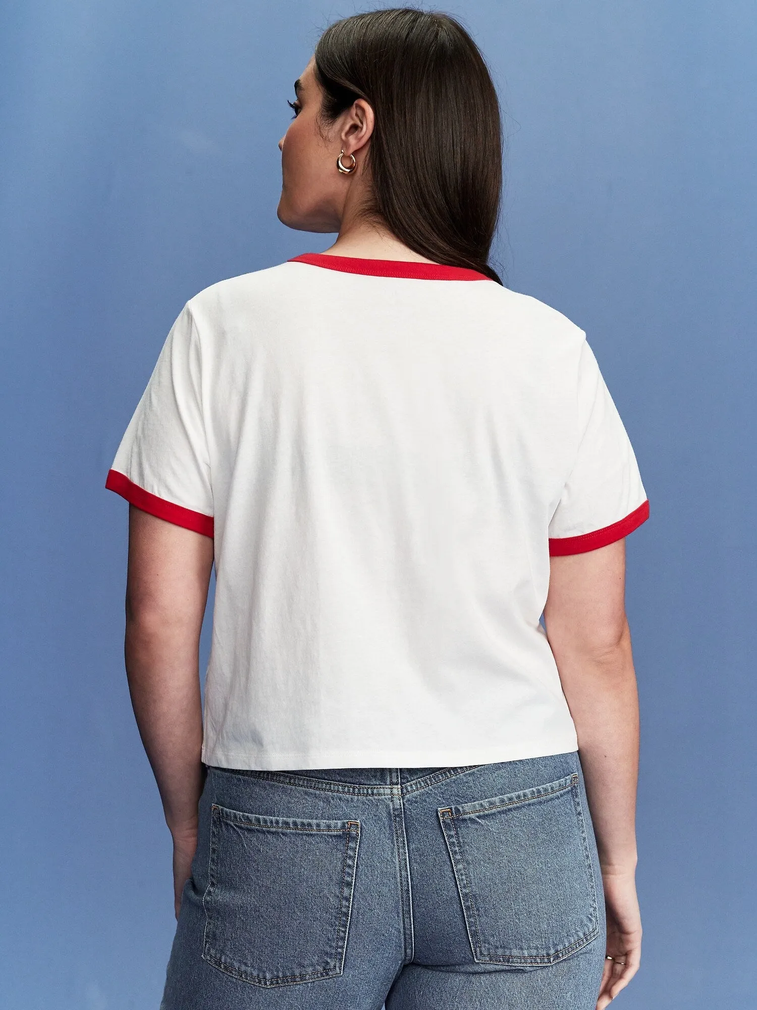 Old Navy x Disney Graphic Cropped Ringer T-Shirt
