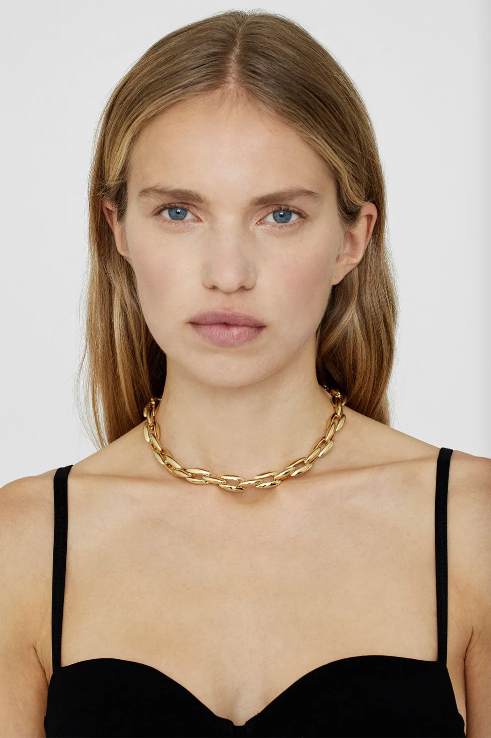Oval Link Necklace - Gold -ANINE BING