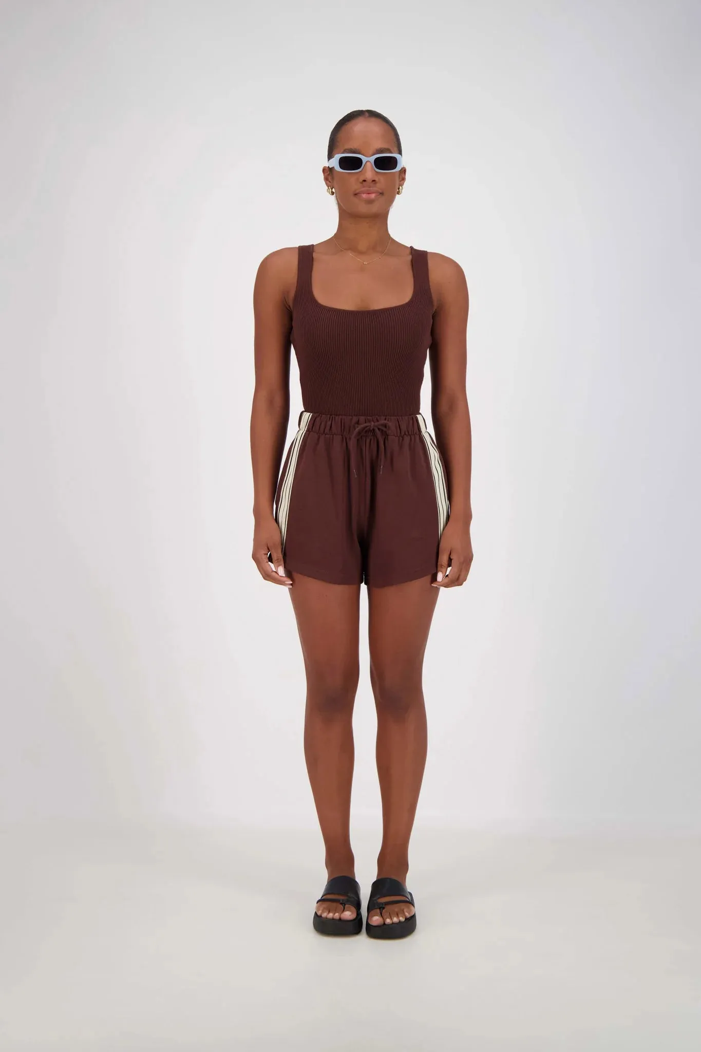 PANAREA SHORTS - BROWN - JASMINE ALEXA