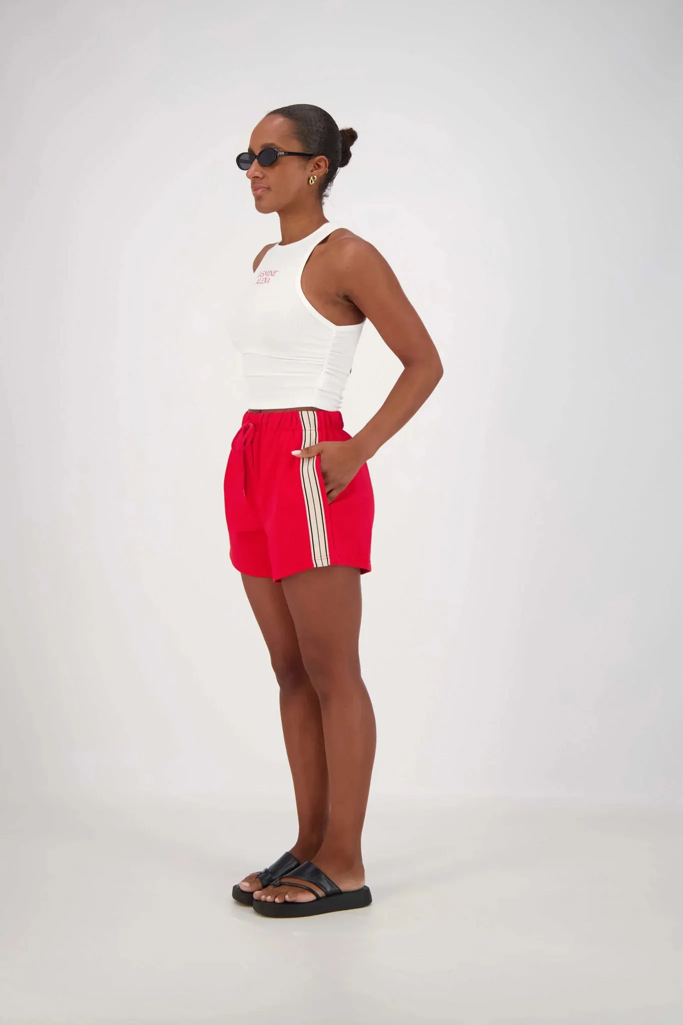 PANAREA SHORTS - RED - JASMINE ALEXA