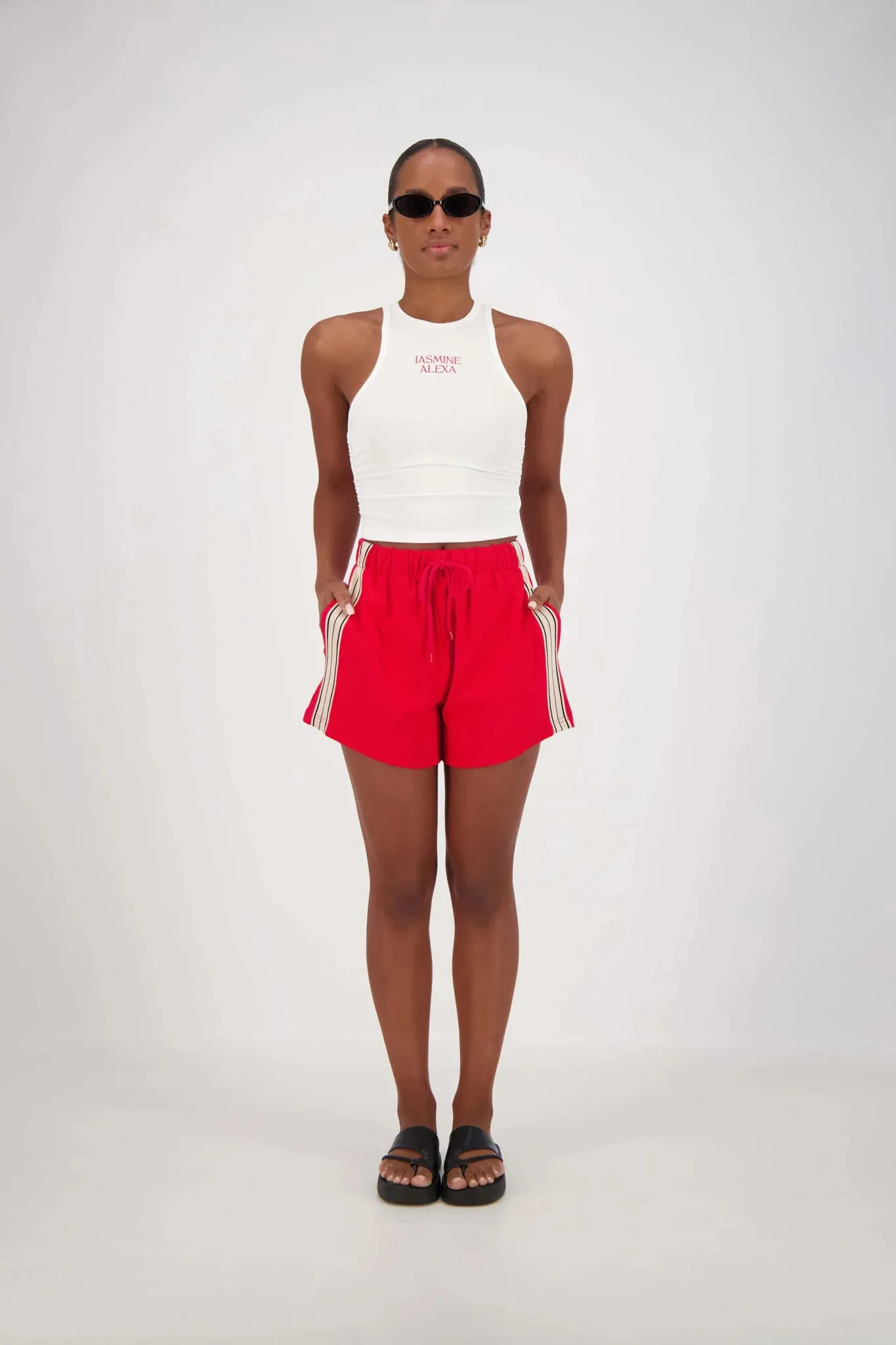 PANAREA SHORTS - RED - JASMINE ALEXA