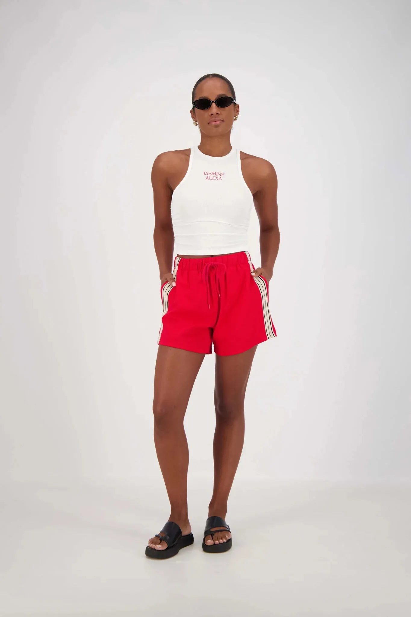 PANAREA SHORTS - RED - JASMINE ALEXA