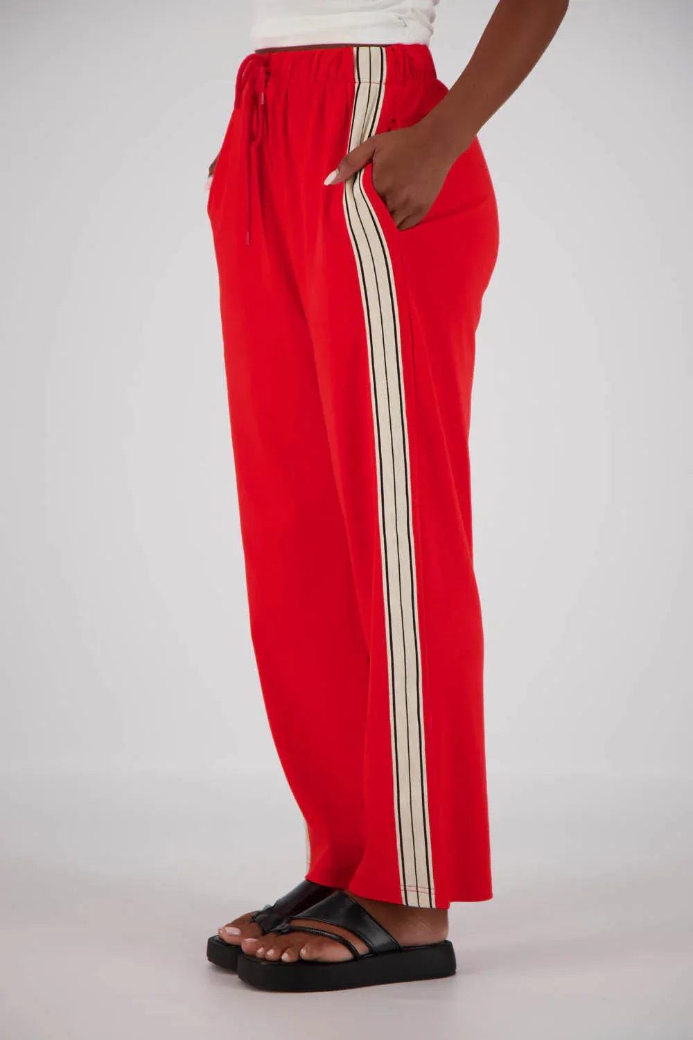 2025 FASHION TRENDS FOR WOMEN PANAREA TRACKPANT - RED - JASMINE ALEXA