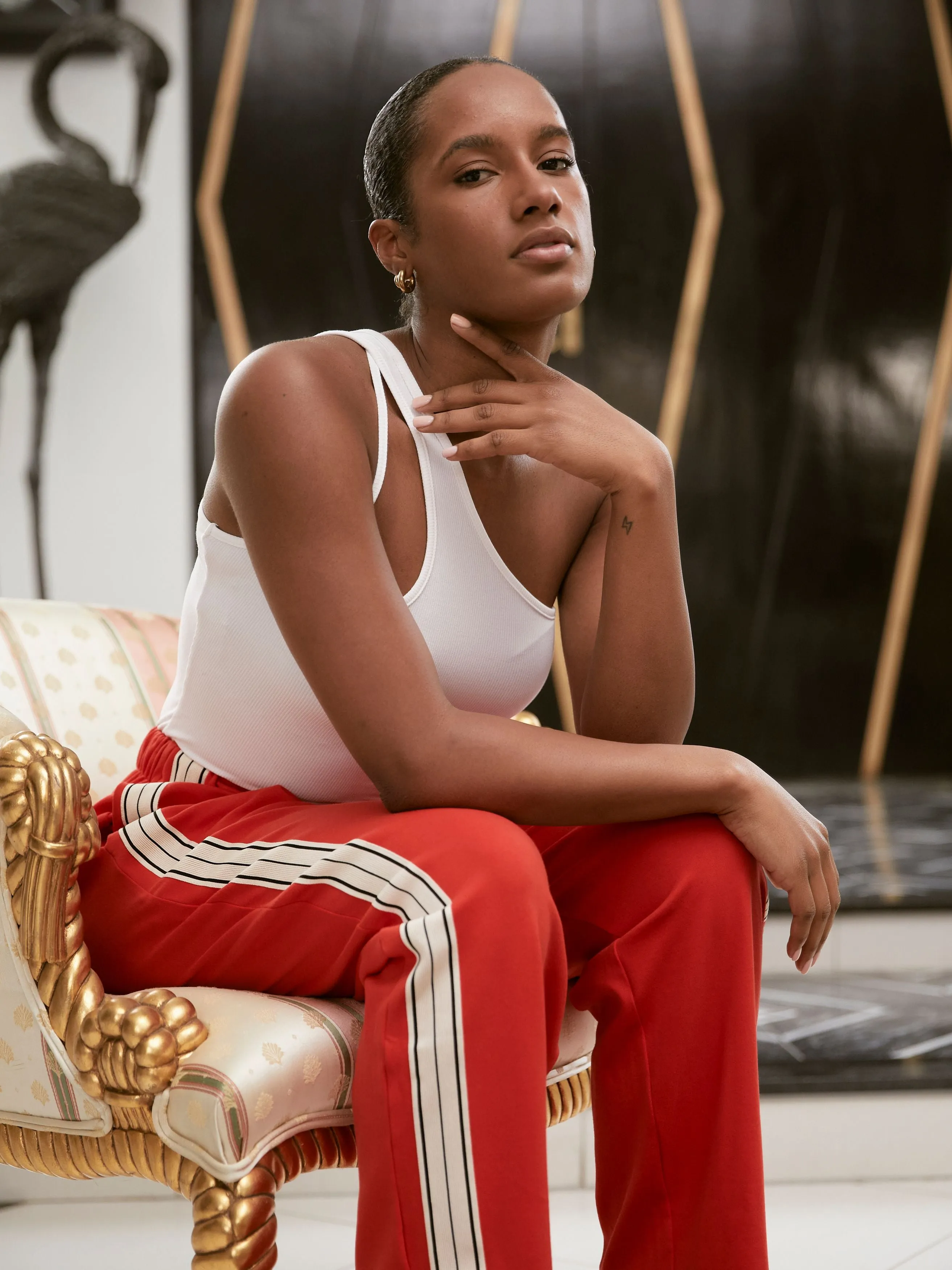 2025 FASHION TRENDS FOR WOMEN PANAREA TRACKPANT - RED - JASMINE ALEXA