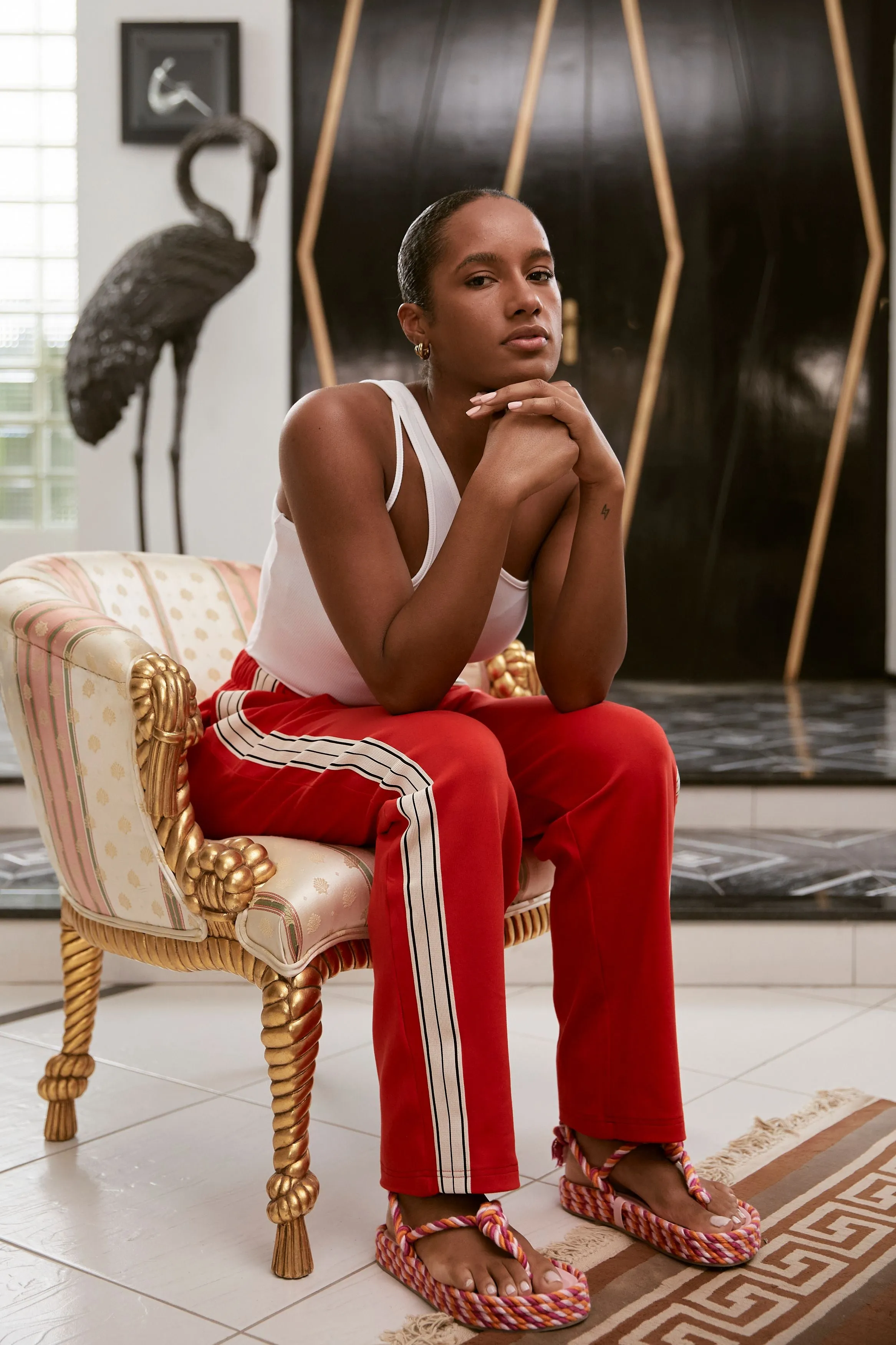 2025 FASHION TRENDS FOR WOMEN PANAREA TRACKPANT - RED - JASMINE ALEXA