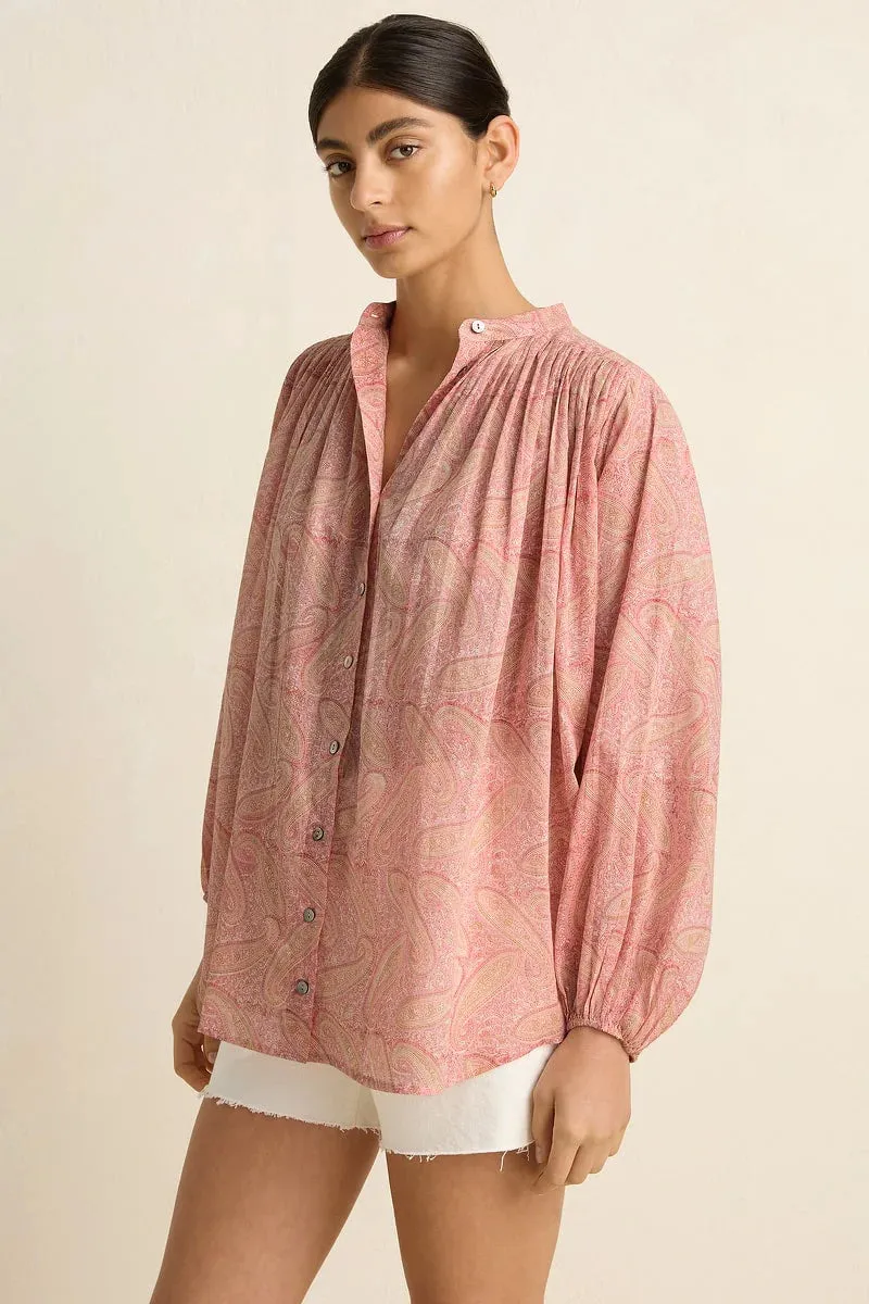 PARADISE BLOUSE - PINK PAISLEY - VILLU