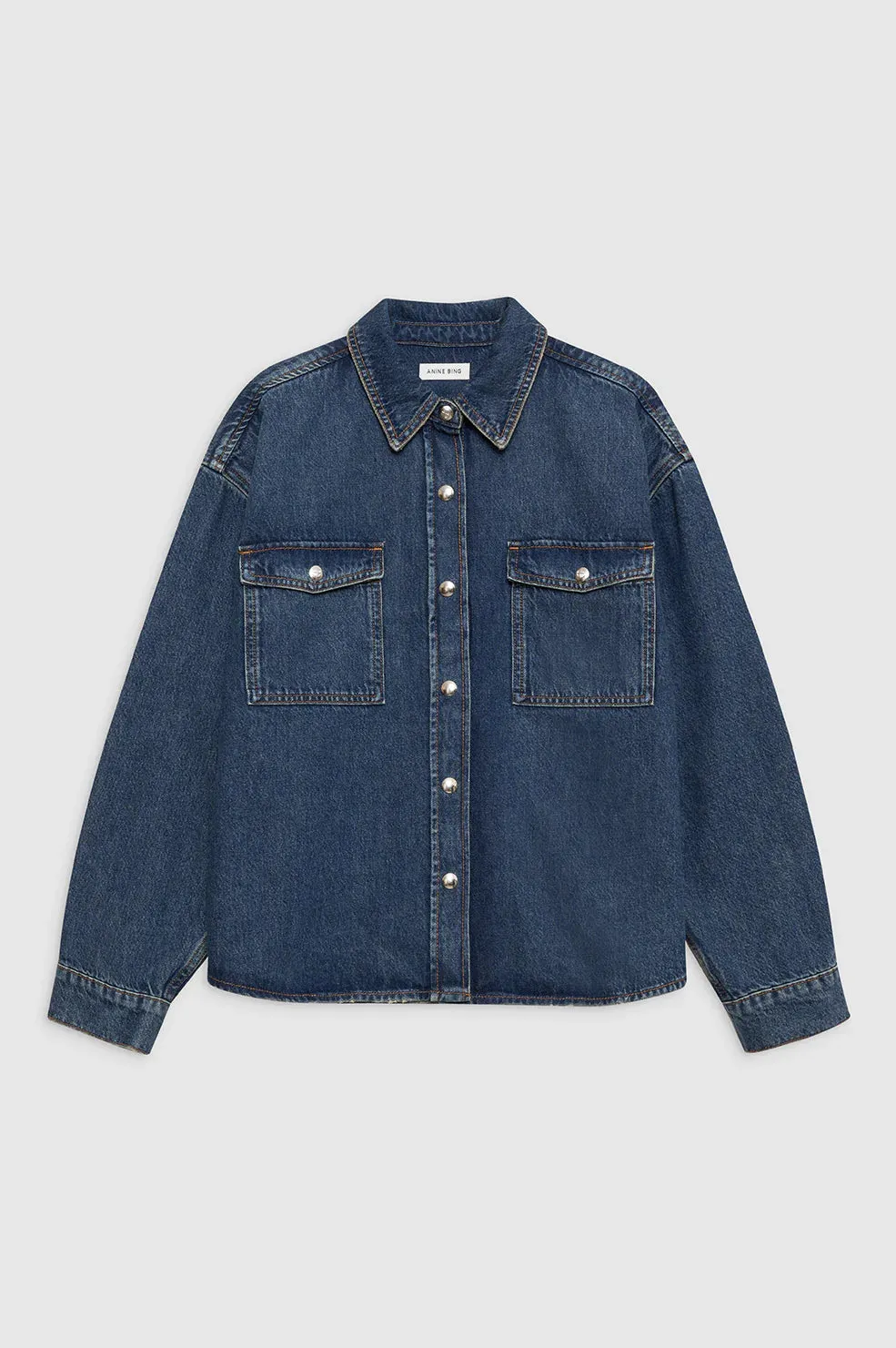 PAXTON SHIRT - SEA BLUE - ANINE BING