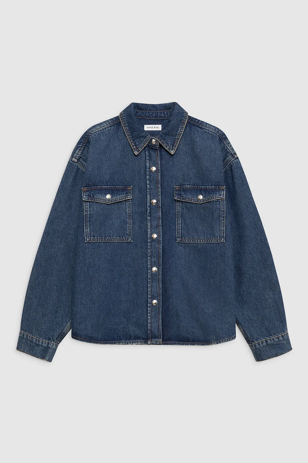 2025 Fashion Trends Paxton Shirt - Sea Blue -ANINE BING