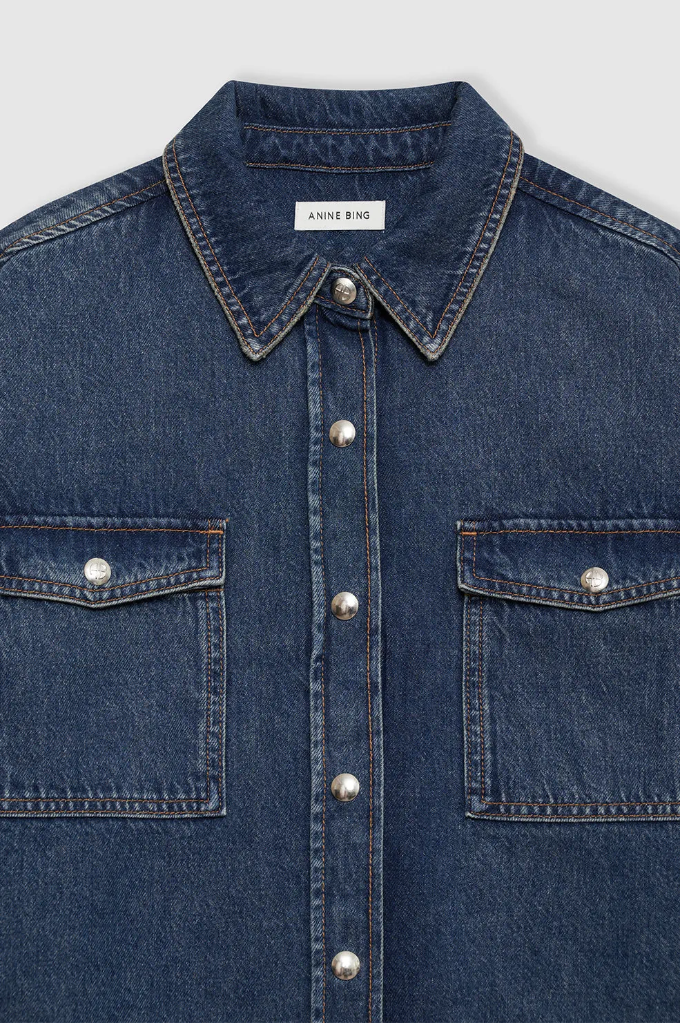 2025 Fashion Trends Paxton Shirt - Sea Blue -ANINE BING