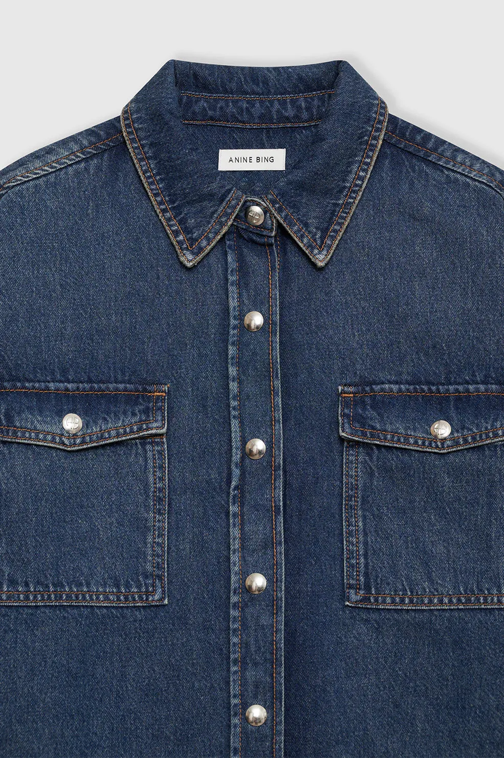 PAXTON SHIRT - SEA BLUE - ANINE BING