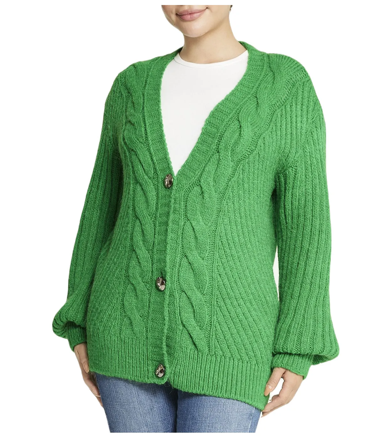 Premium Quality Deep V Cable Cardigan  Last Few Pieces!