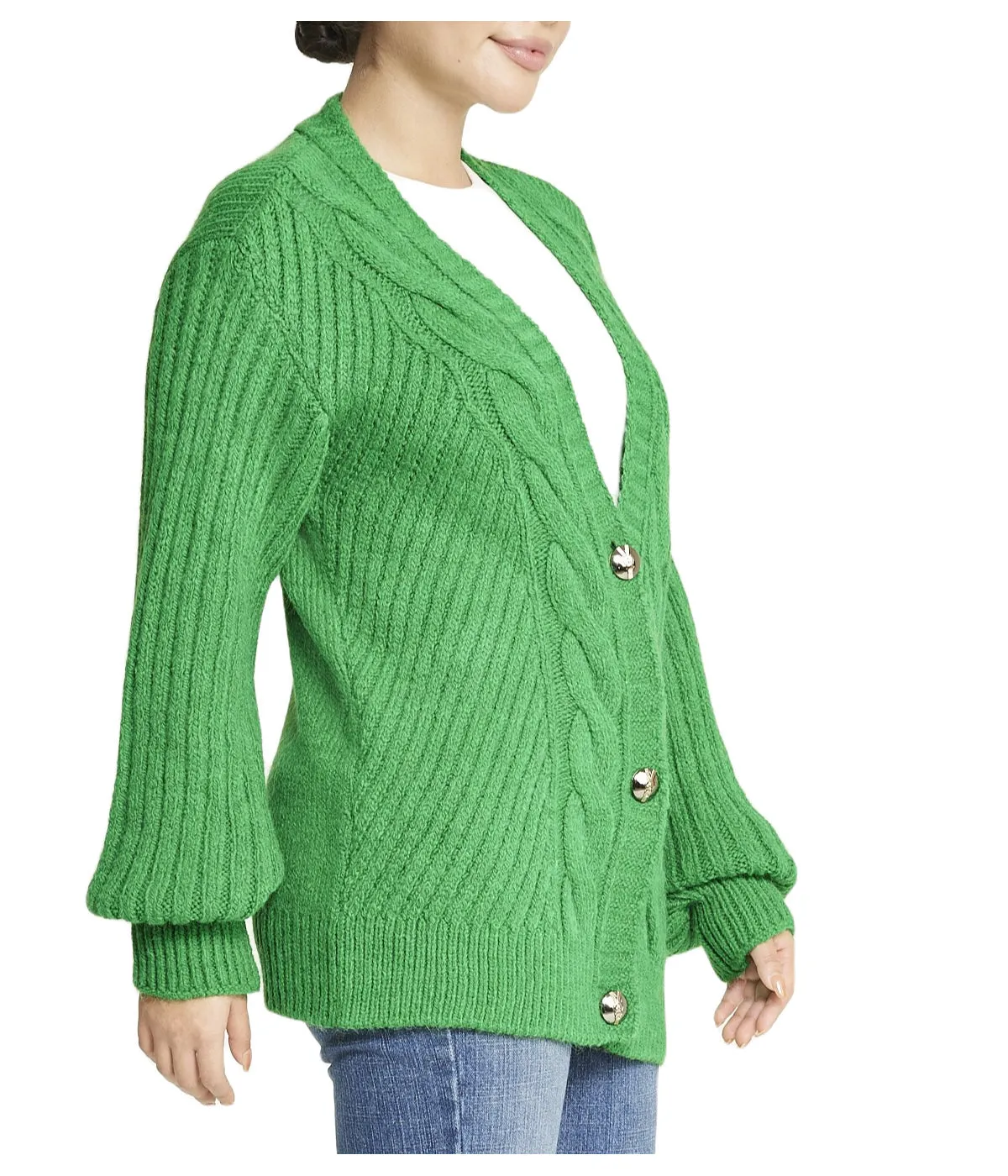 Premium Quality Deep V Cable Cardigan  Last Few Pieces!