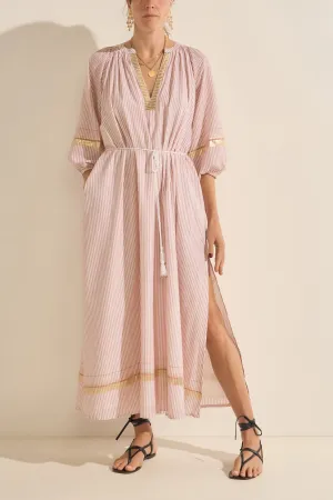 PRIAM ITHAKI STRIPE VOILE CAFTAN - ILIO NEMA
