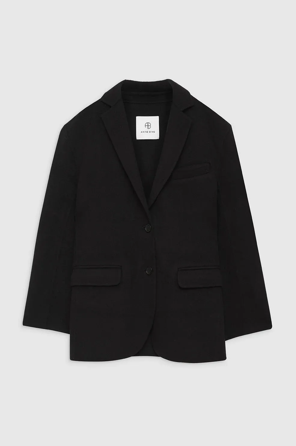 Quinn Blazer - Black Cashmere Blend -ANINE BING