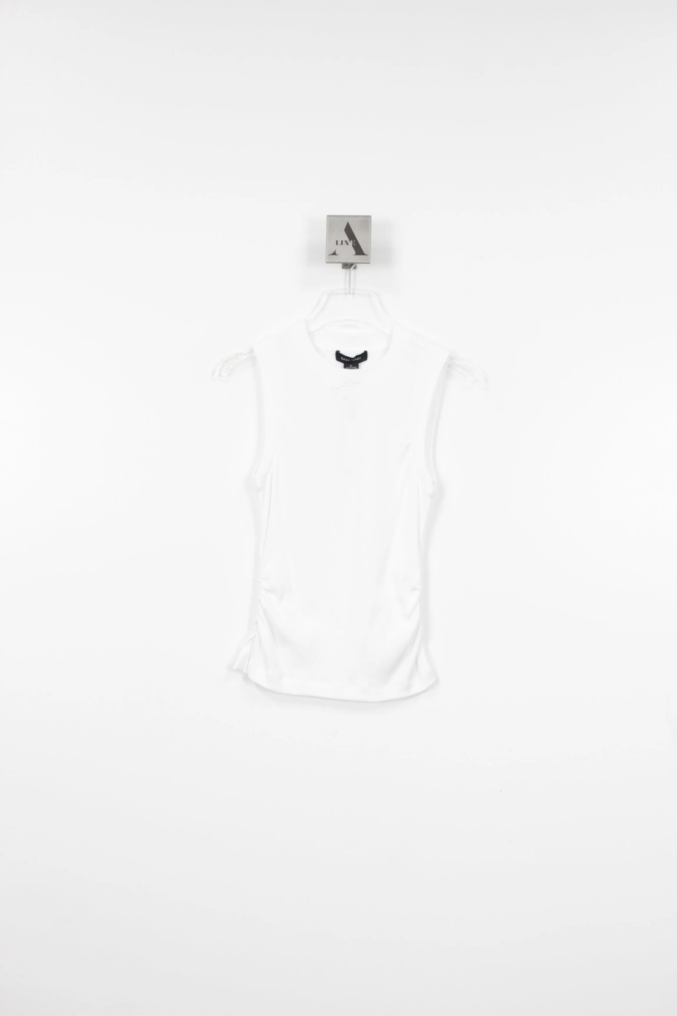 RIBBED RUCHED TANK