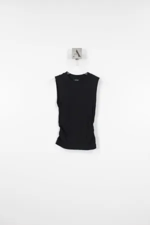 RIBBED RUCHED TANK
