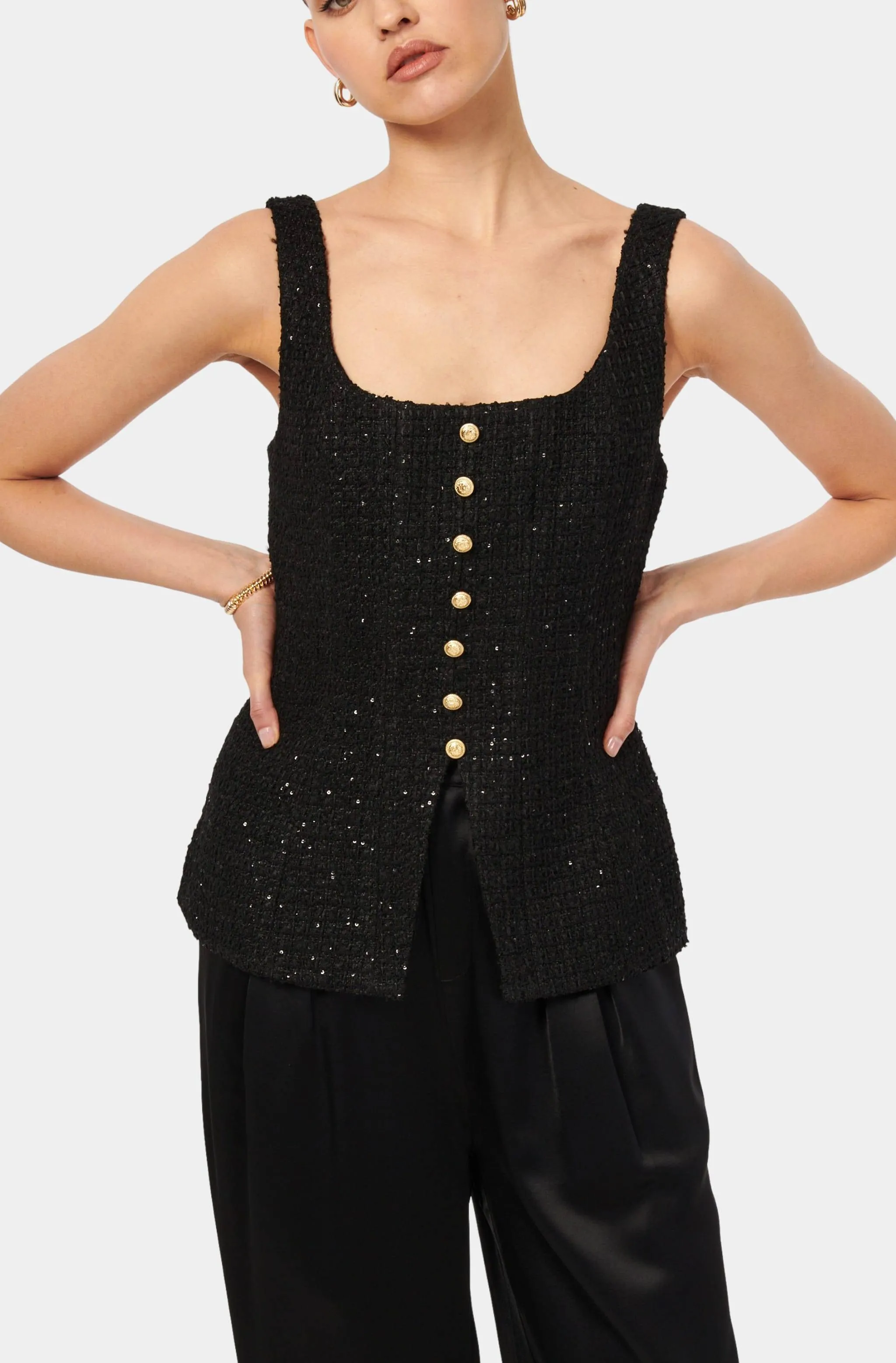 Rosita Tweed Top