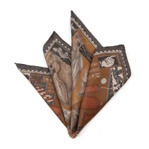 SABINA SAVAGE - THE FLOATING RABBITS SILK TWILL SCARF 42CM