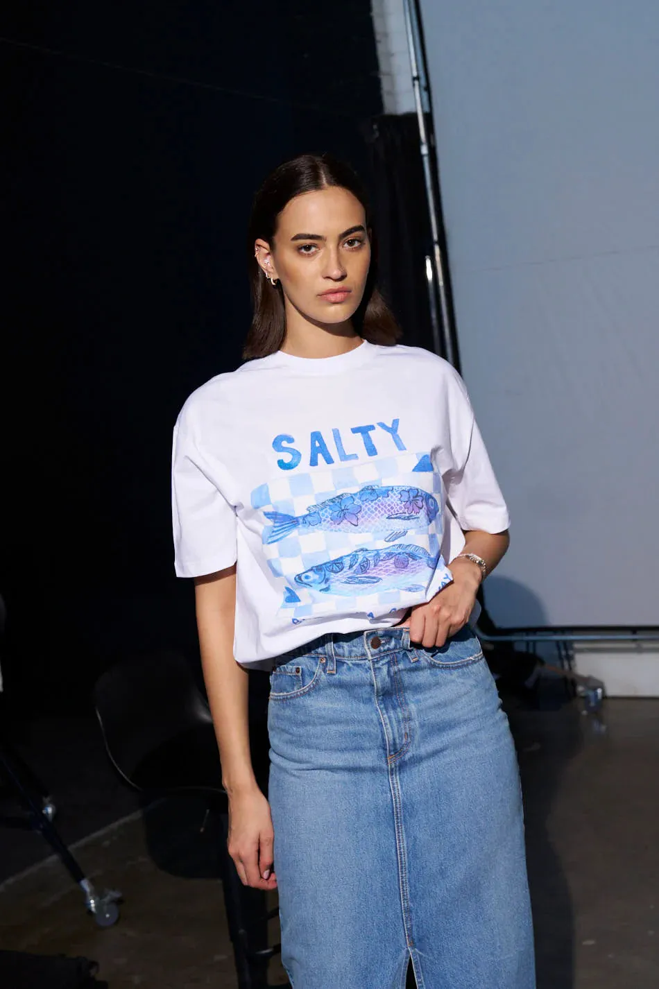 SALTY OVERSIZE TEE - LUCENT WHITE - MAKU