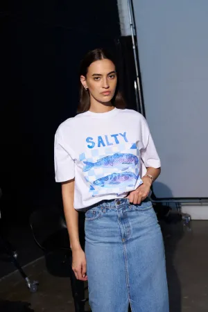 SALTY OVERSIZE TEE - LUCENT WHITE - MAKU