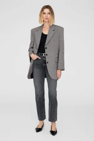 2025 Fashion Trends Sara Blazer - Black And White Mini Houndstooth -ANINE BING