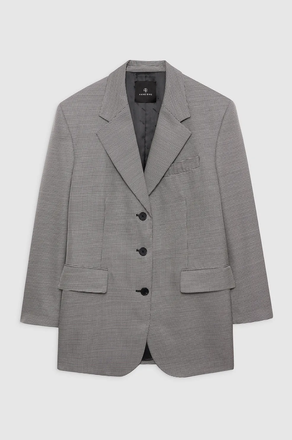 2025 Fashion Trends Sara Blazer - Black And White Mini Houndstooth -ANINE BING