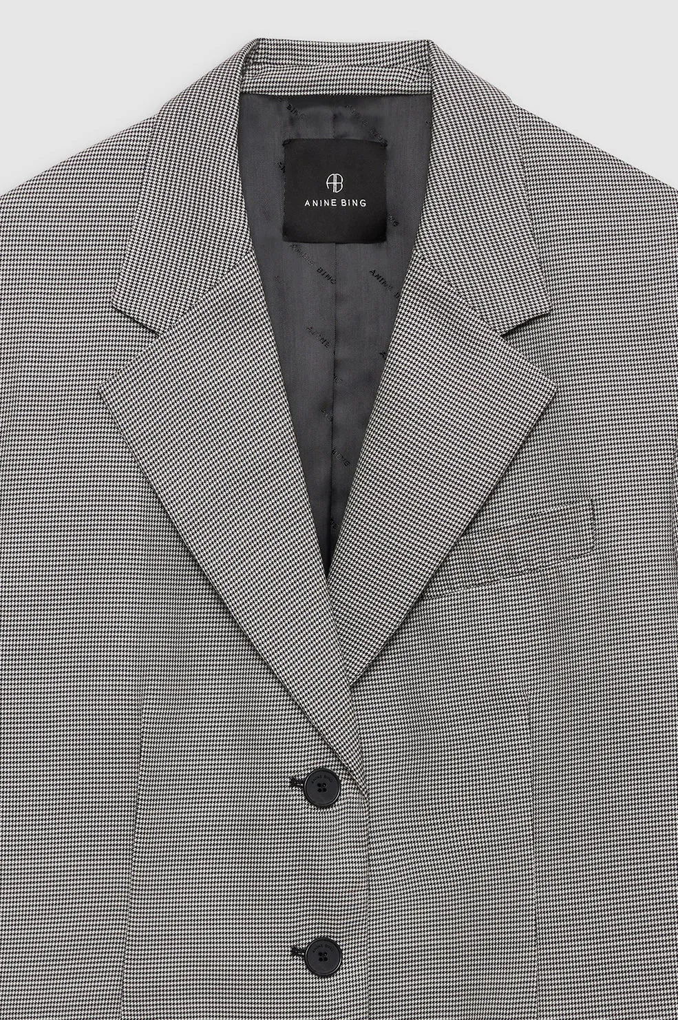 2025 Fashion Trends Sara Blazer - Black And White Mini Houndstooth -ANINE BING