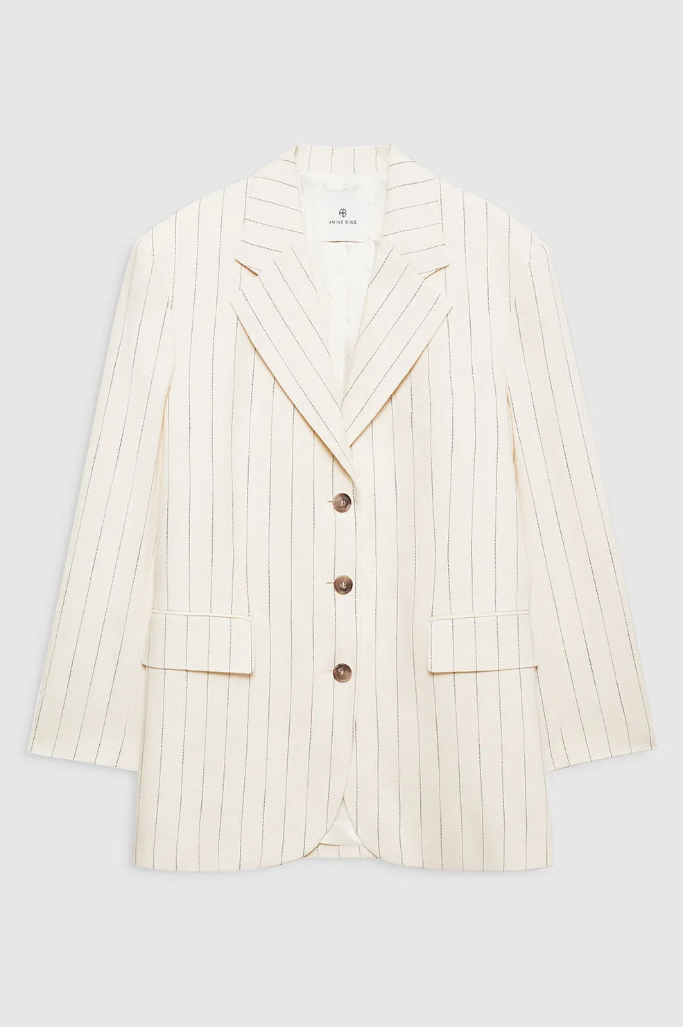 2025 Fashion Trends Sara Blazer - Cream And Black Stripe -ANINE BING