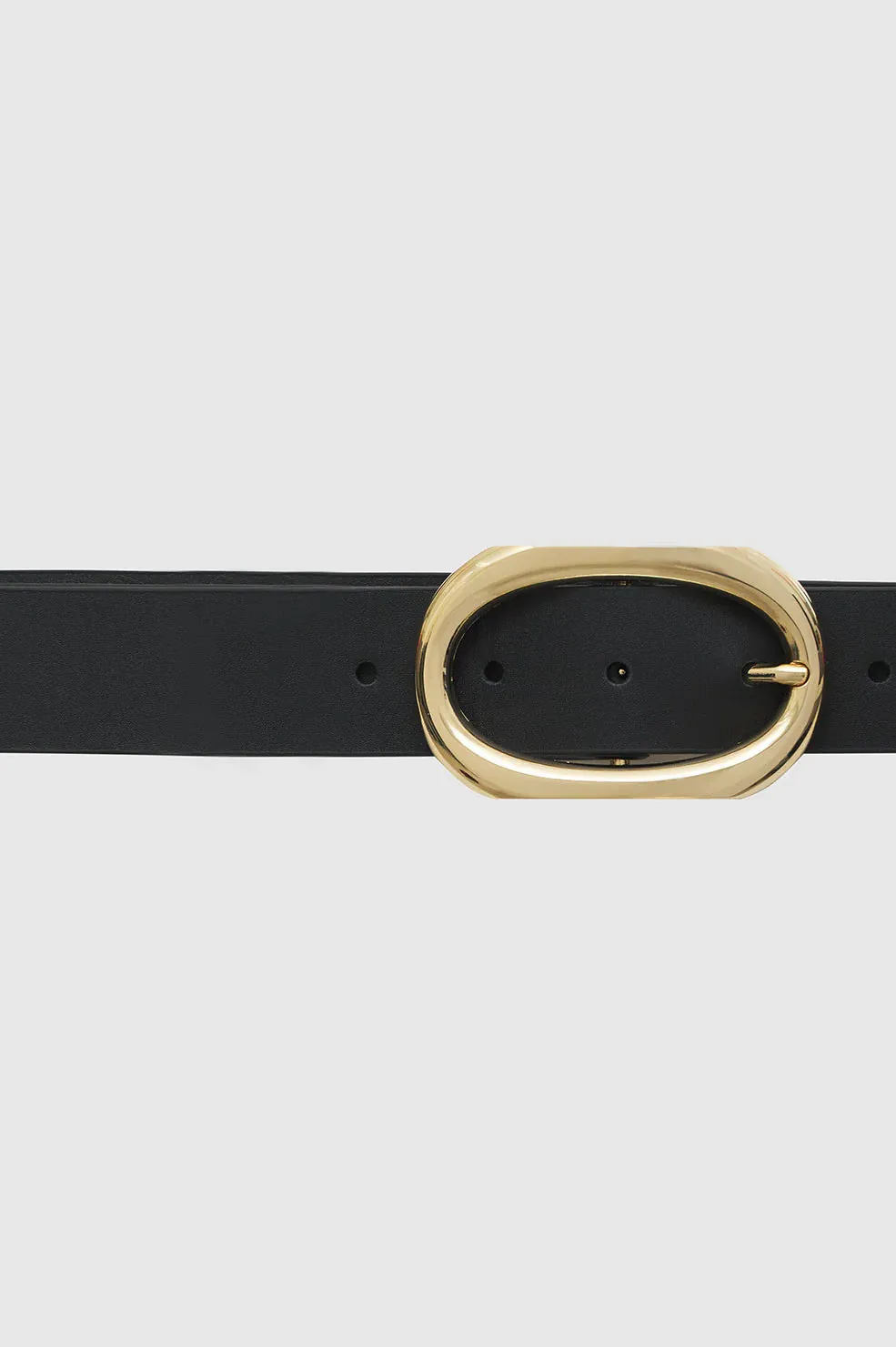 Signature Link Belt - Black With Gold -ANINE BING