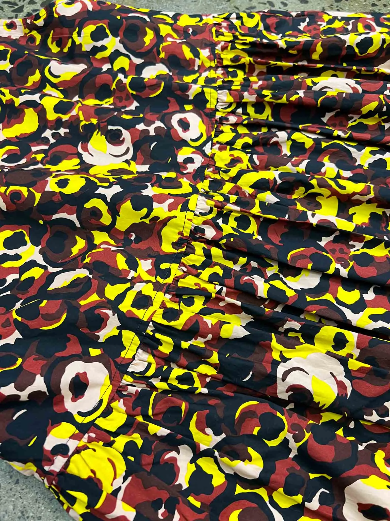 Size 42 (10) | Marni Multicoloured Floral Cotton Poplin Midi Dress