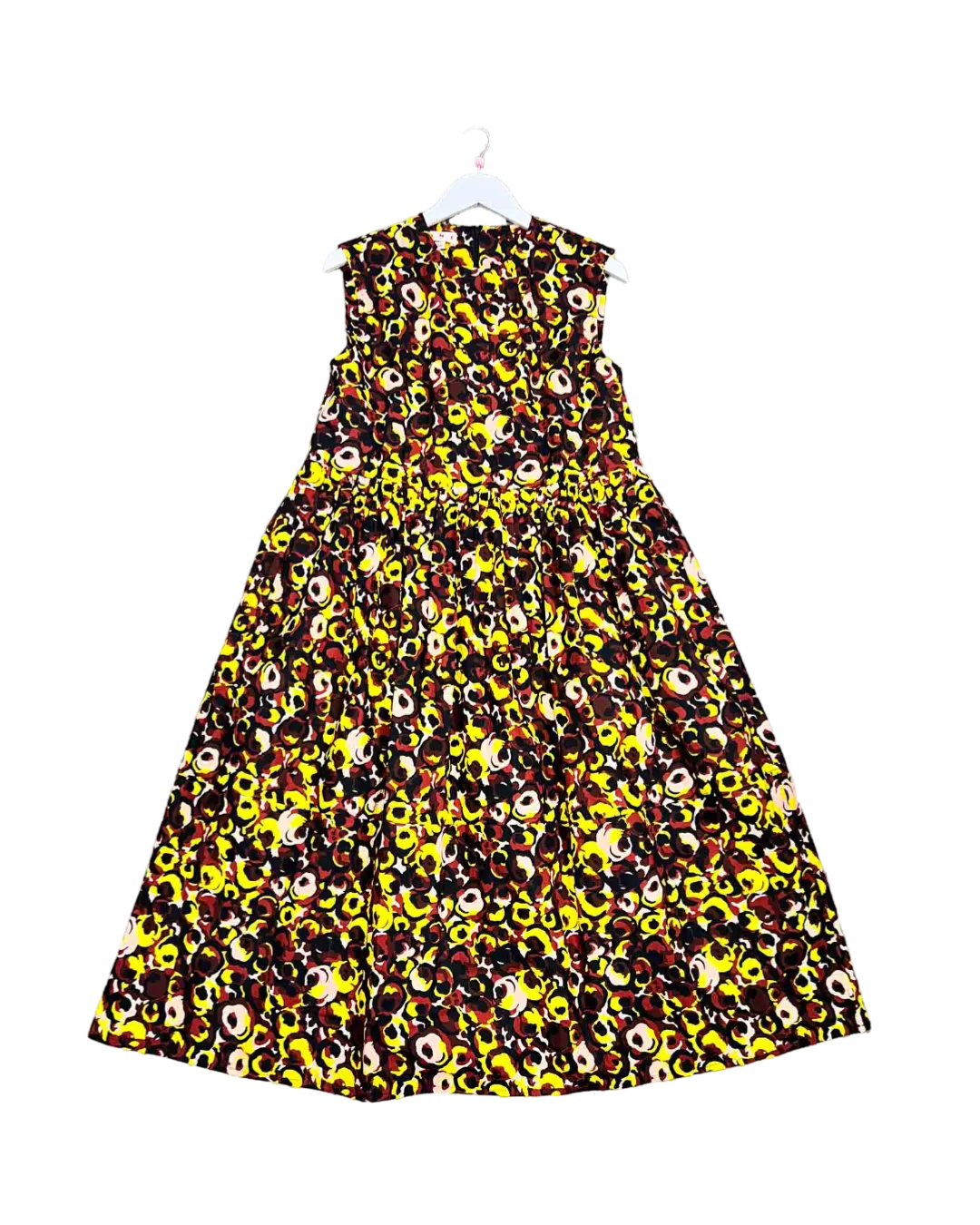 Size 42 (10) | Marni Multicoloured Floral Cotton Poplin Midi Dress