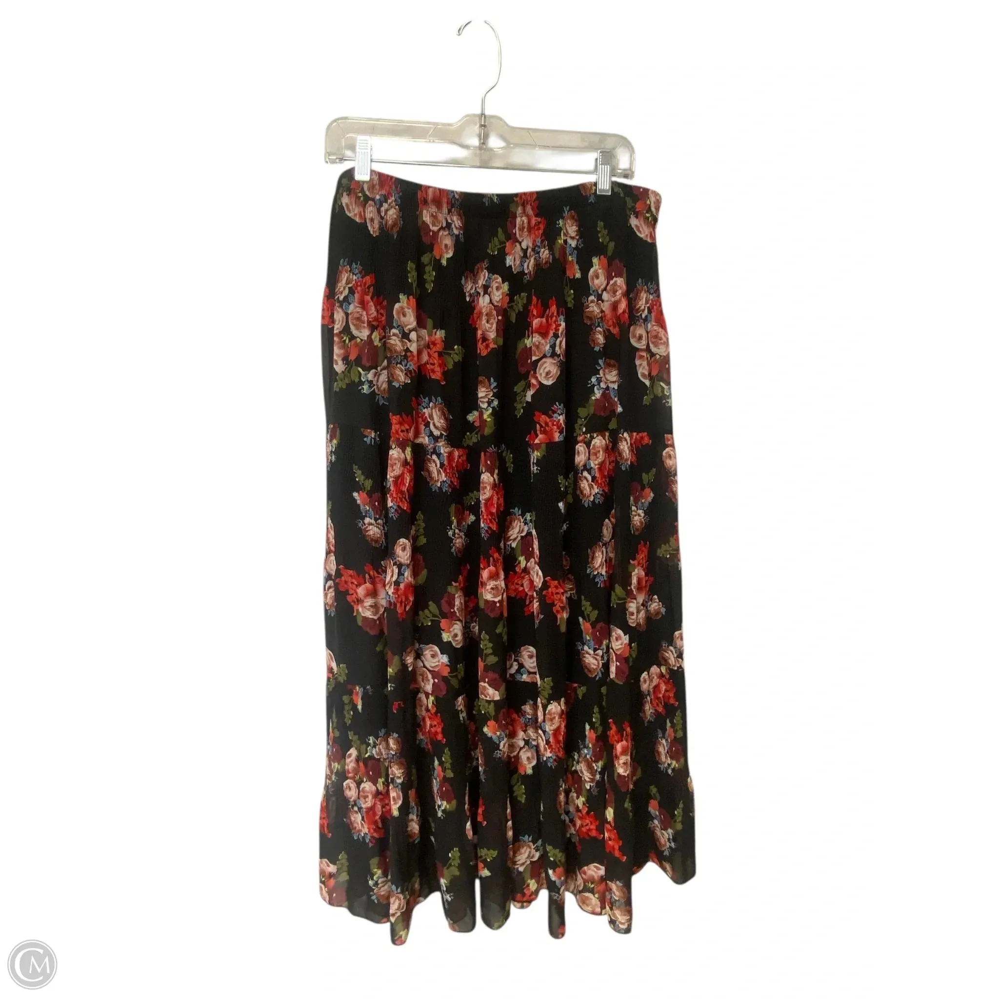 Skirt Maxi By Clothes Mentor In Black & Red, Size: 3x