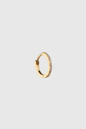 Small Diamond Hoop - 14k Gold -ANINE BING
