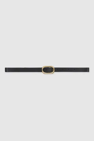 Small Signature Link Belt - Black With Gold -ANINE BING
