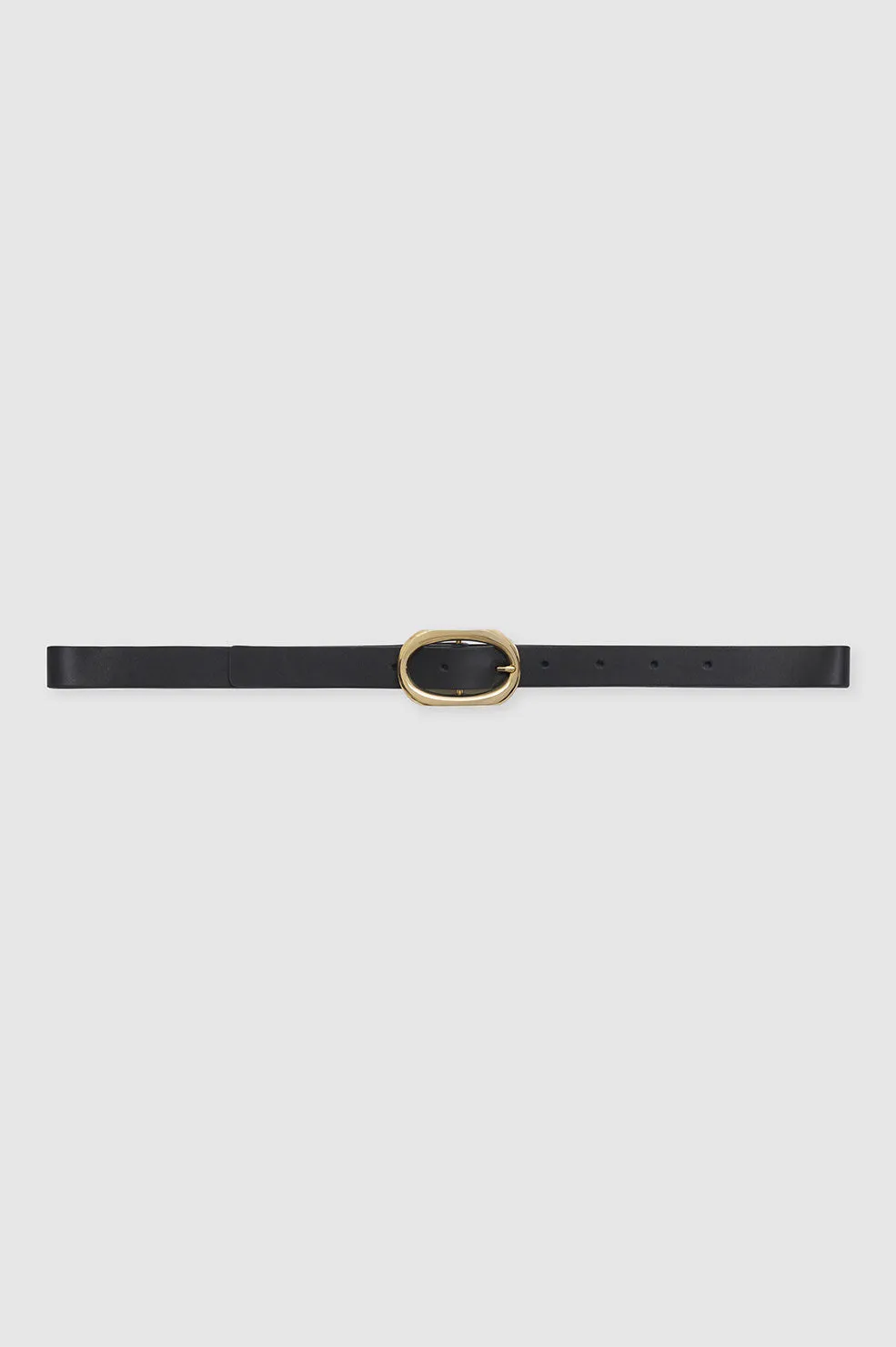 Small Signature Link Belt - Black With Gold -ANINE BING
