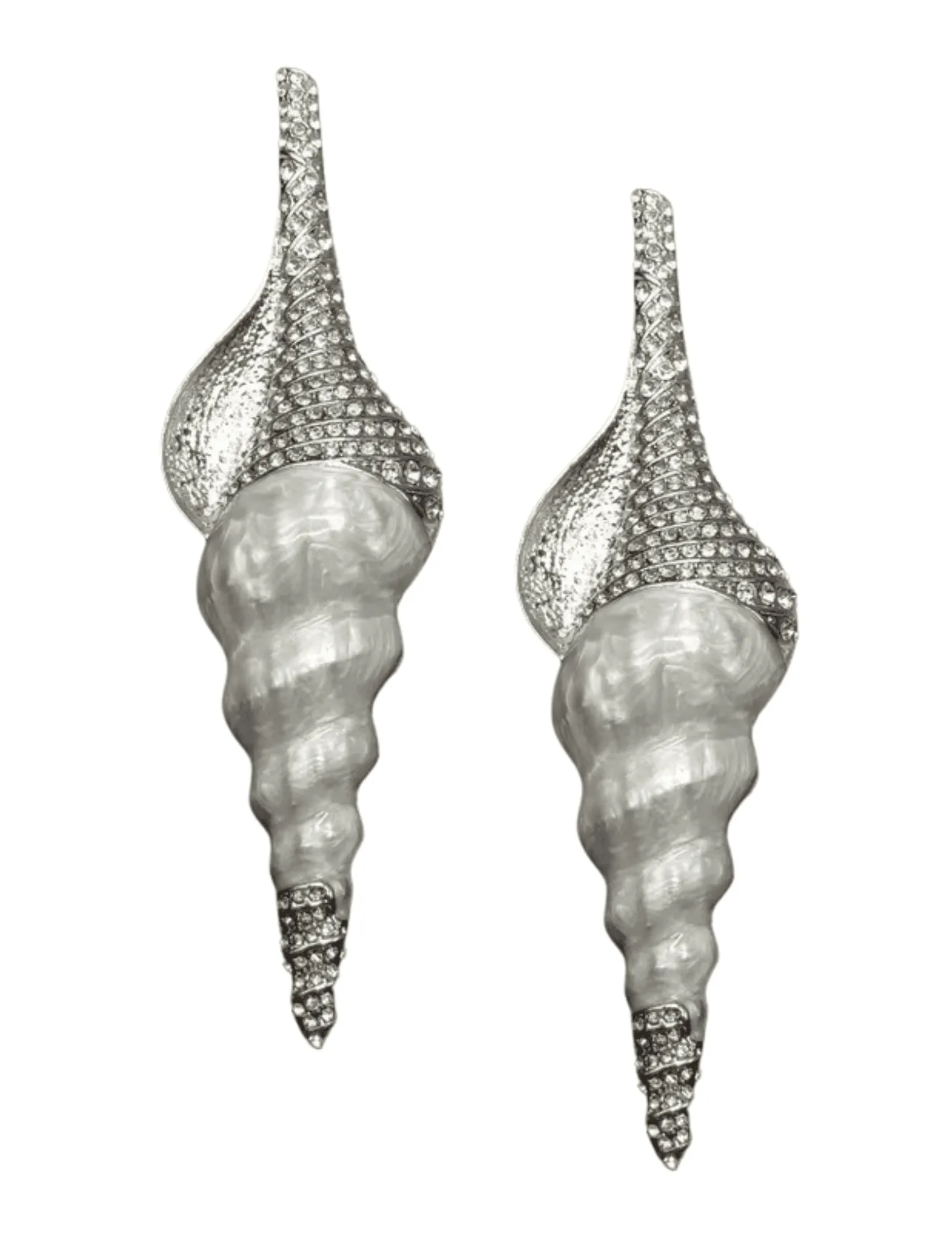 St. Barths La Robe Embellished Conch Earrings