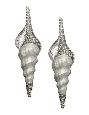 St. Barths La Robe Embellished Conch Earrings