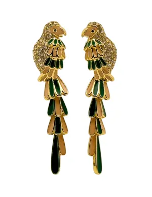 St. Barths La Robe Embellished Parrot Earring