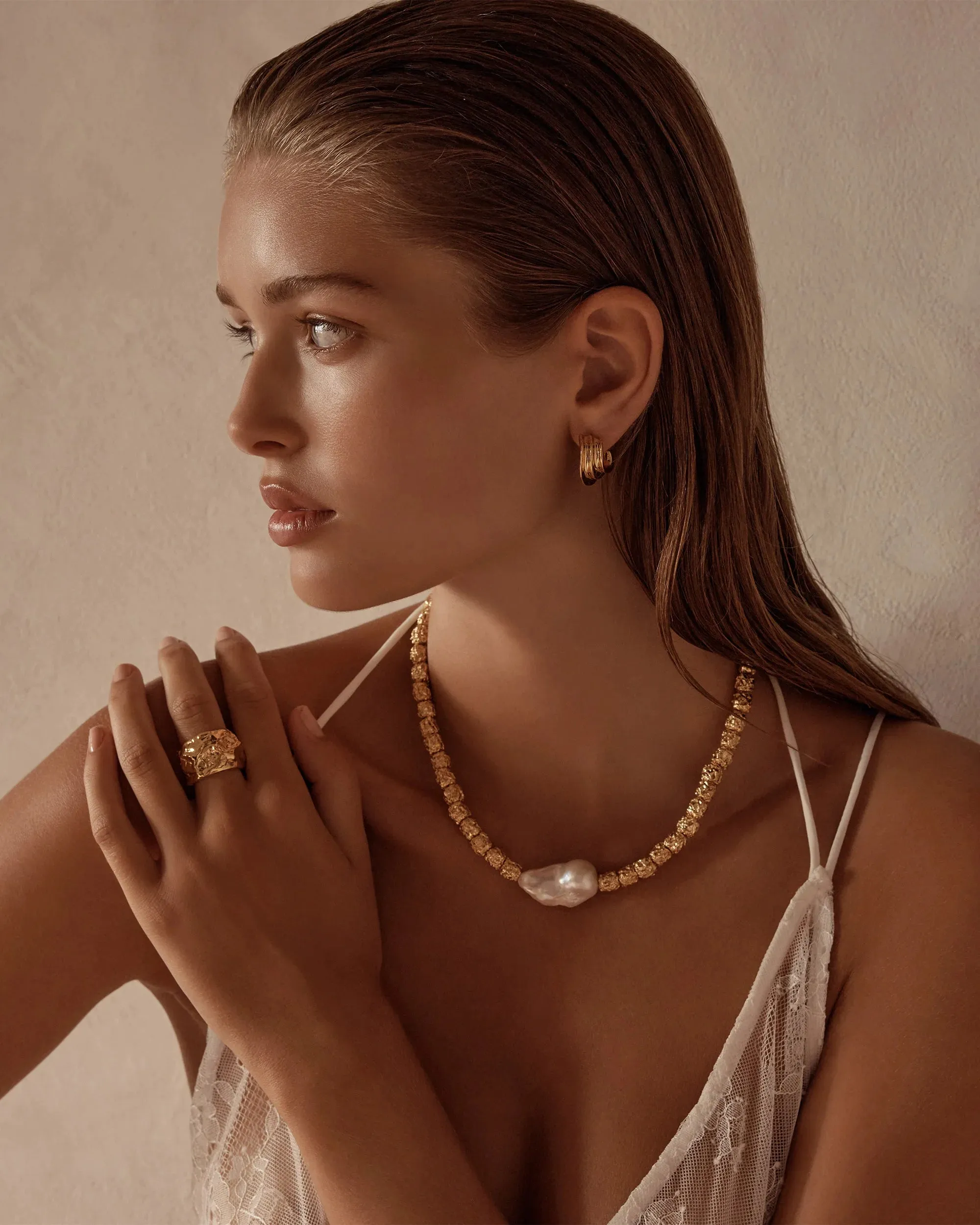 STEVIE NECKLACE - GOLD - AMBER SCEATS